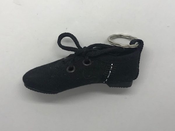 Llavero zapatillas jazz en negro con cordones