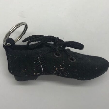 Llavero zapatillas jazz en negro con cordones