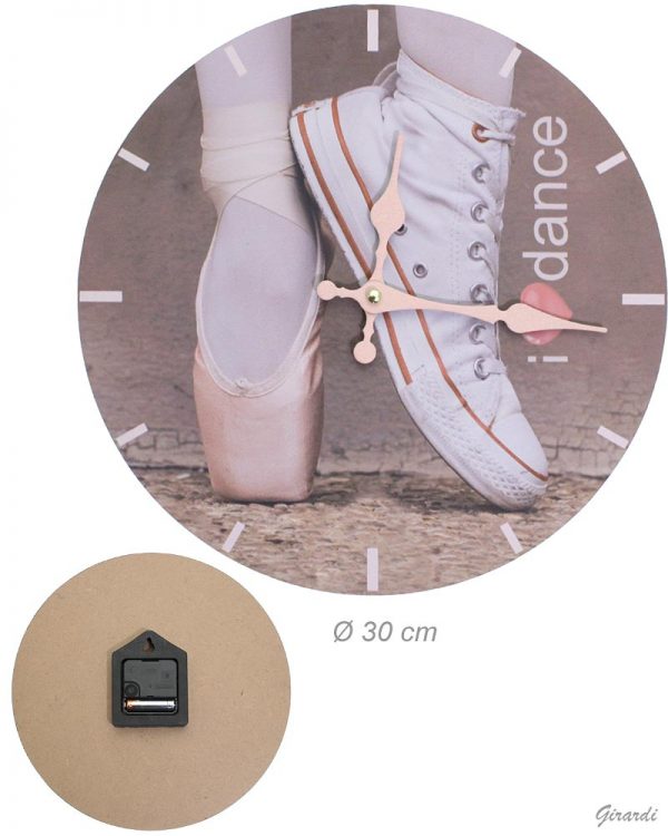 Reloj zapatillas de ballet para colgar en la pared