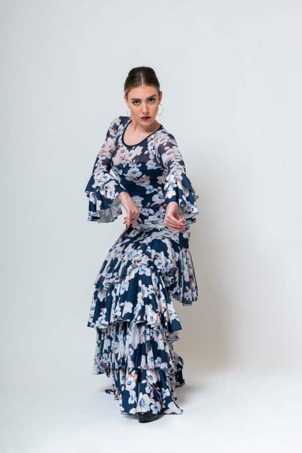 Vestido flamenco con flores