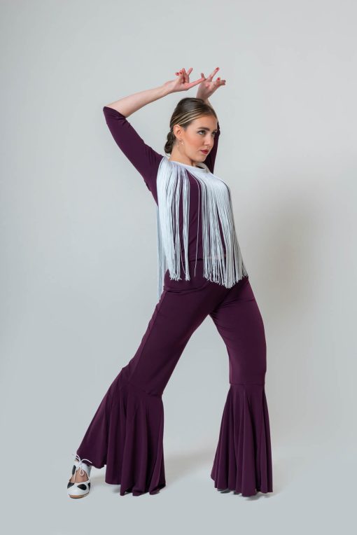 Pantalón flamenco berenjena