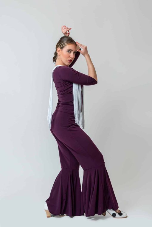 Pantalón flamenco berenjena