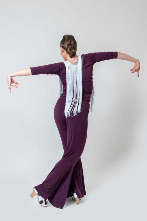 Pantalón flamenco berenjena