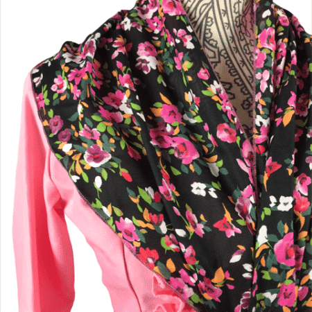 Mantoncillo flamenco sin flecos estampado