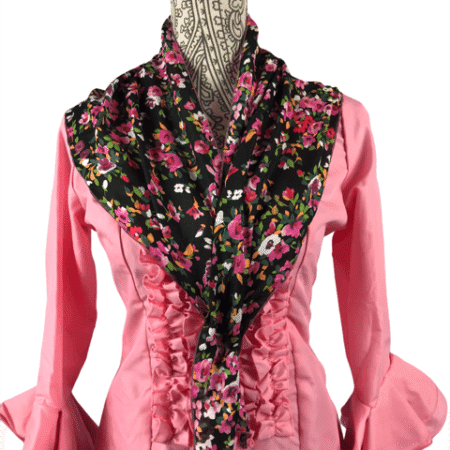 Mantoncillo flamenco sin flecos estampado