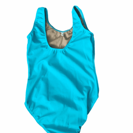 Maillot ballet niña turquesa con tirante ancho