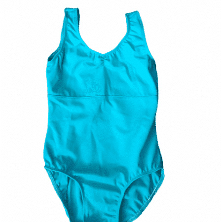 Maillot ballet niña turquesa con tirante ancho