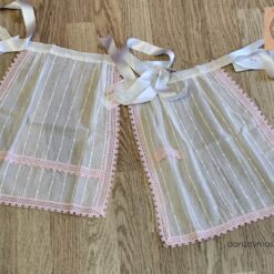 Delantal huertano rosa blanco niña