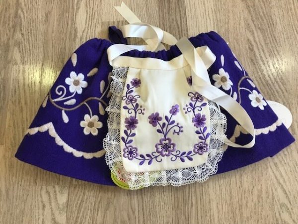 Refajo bordado de bebe morado