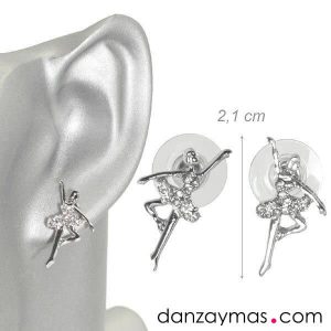 Pendientes con bailarina y piedras