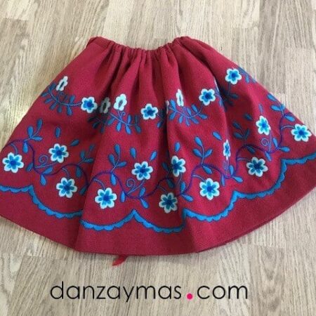 Refajo para niña rojo fresa