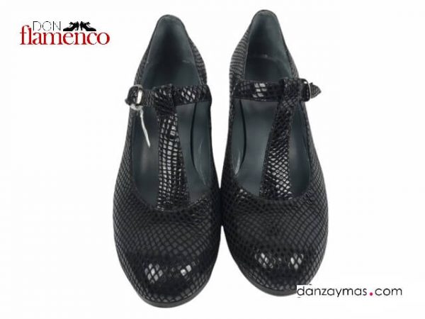 Zapatos de flamenca profesional negros Taranto
