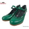 Zapatos de flamenca Caracol verde