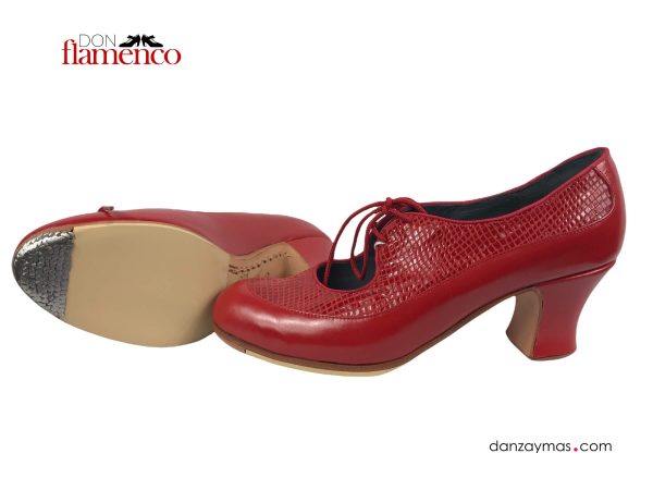 Zapatos de flamenca rojos profesionales María