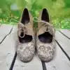 Zapatos de flamenca beige profesionales