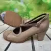 Zapatos de flamenca beige profesionales