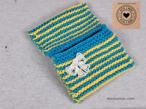 Fundas para castañuelas de lana a colores