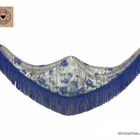Mantoncillo flores azules