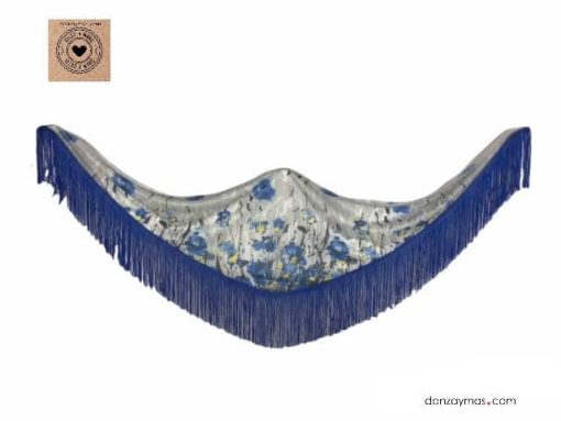Mantoncillo flores azules