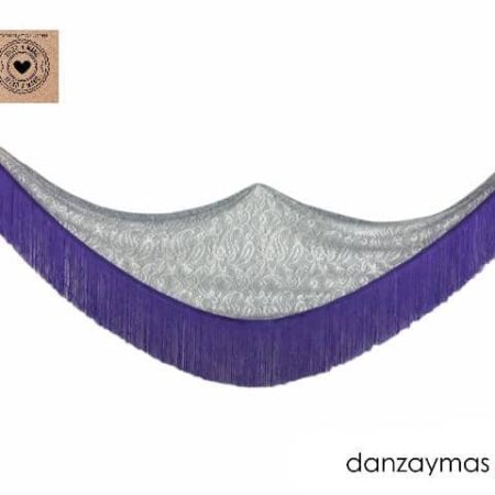 Mantoncillo flamenco fleco morado