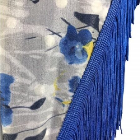 Mantoncillo flores azules