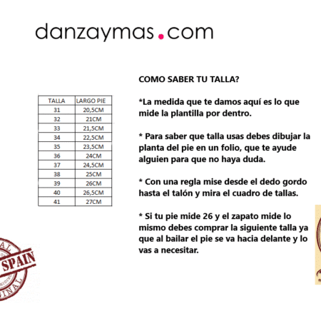 Tabla de tallas zapatos Osuna