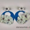 Pendientes de aro con flores
