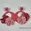 Pendientes de aro con flores