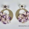 Pendientes de aro con flores