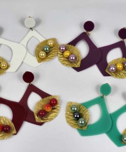Pendientes de flamenca hoja