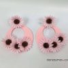Pendientes de aro con flores