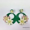 Pendientes de aro con flores