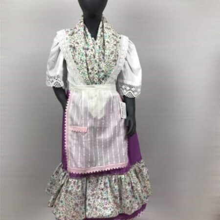 Zagalejo niña lila 6/8 años con pañoleta
