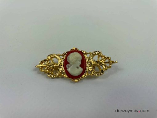 Broche camafeo alargado