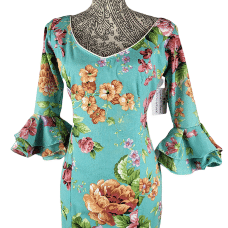 Traje de flamenca con mostaza 