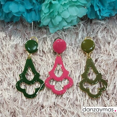 Pendientes de flamenca esmaltados