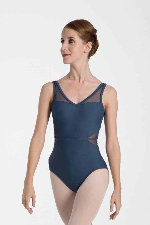Maillot ballet azul plomo