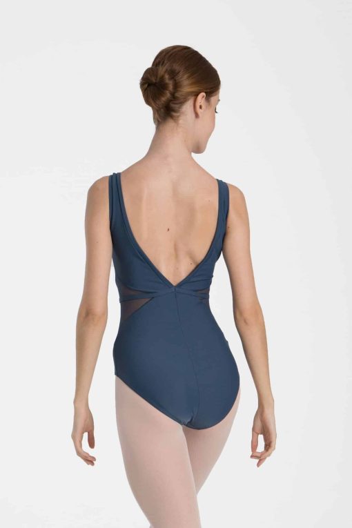 Maillot ballet azul plomo