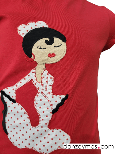 Camiseta flamenca bata de cola