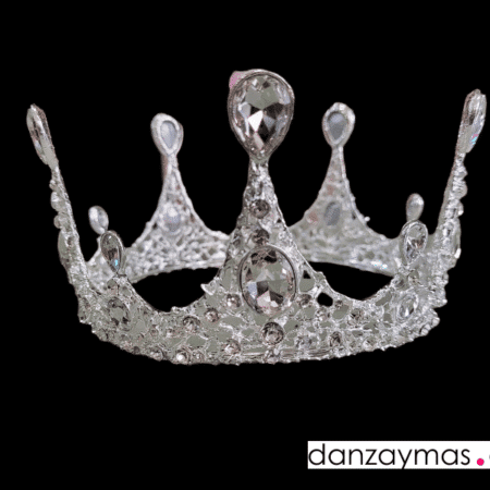 Corona de reina plateada