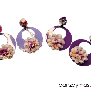 Aros de flamenca lilas