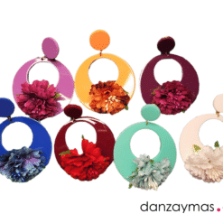 Pendientes de flamenca flor
