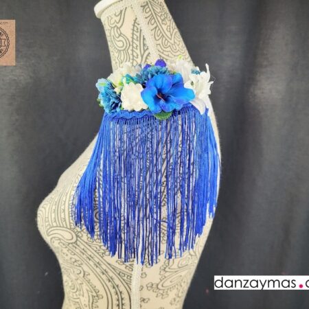 Hombreras flamencas con flores azules