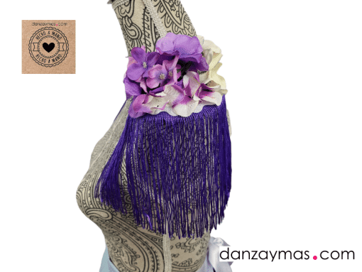 Hombreras con flecos lilas