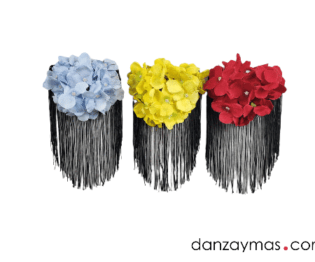 Hombreras flamencas con fleco negro