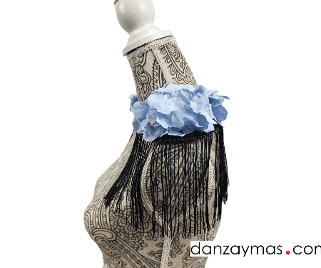 Hombreras flamencas con fleco negro