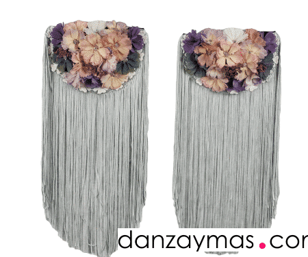 Hombreras con margaritas lilas