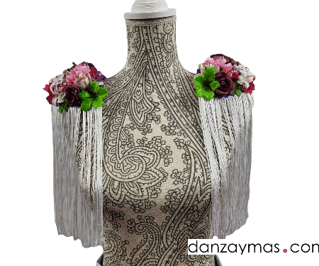 Hombreras de flamenca con flores de colores