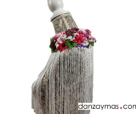 Hombreras de flamenca con flores de colores