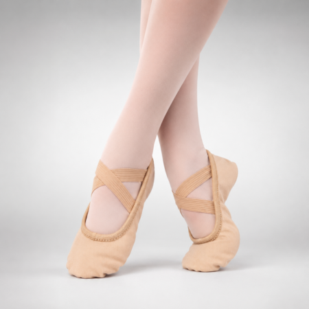 Zapatillas de ballet Happy Dance Modelo 30 de lona con suela partida de serraje